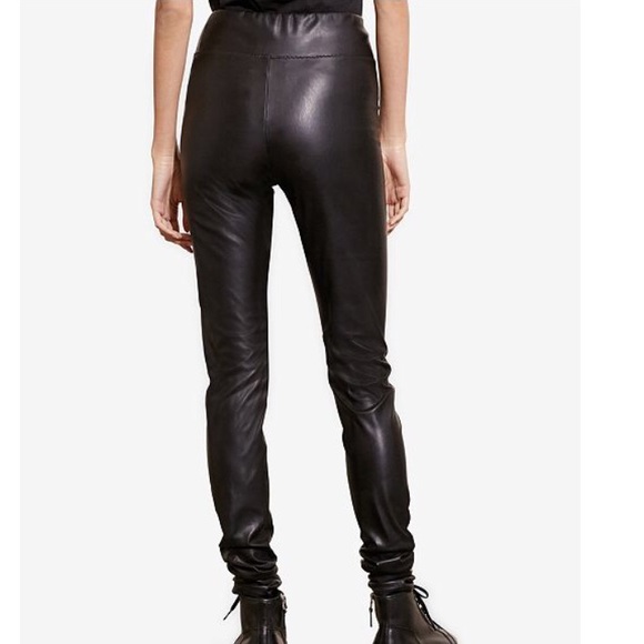 NWT Ralph Lauren Black Faux Leather Vegan Leggings - Picture 3 of 8